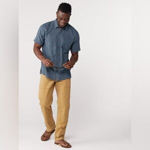 Patagonia Men’s Organic Cotton Hemp Blend Back Step Button Down Shirt XL